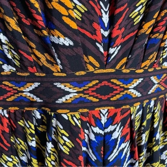 Chico's Jasmina Link Map‎ Chain Tribal Print Maxi Dress Empire waist medium - Picture 6 of 11